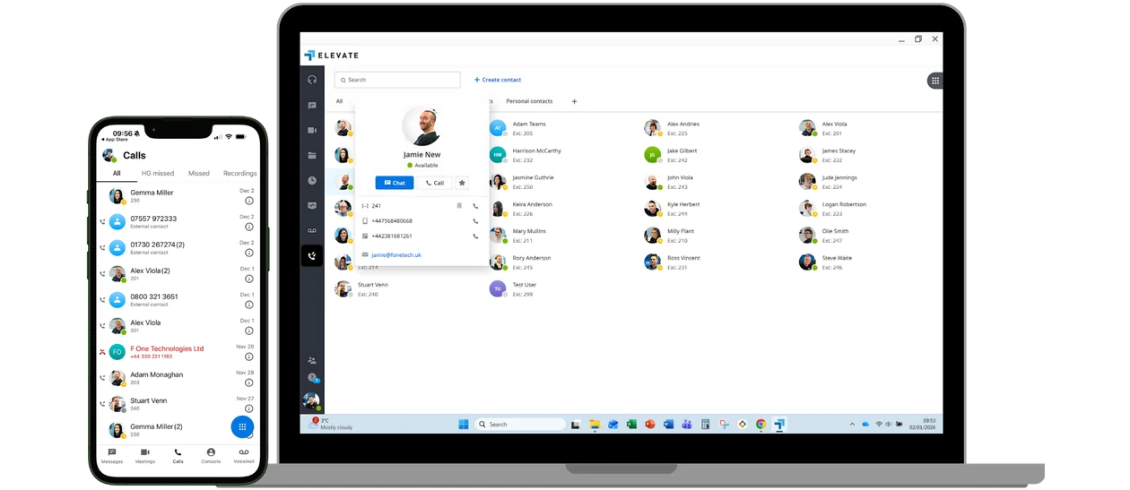 The Elevate desktop and mobile apps