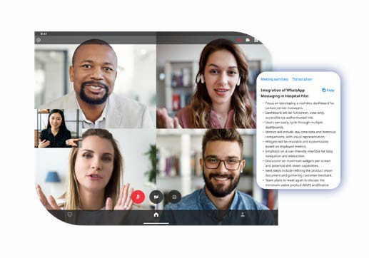 A video meeting in Microsoft Teams